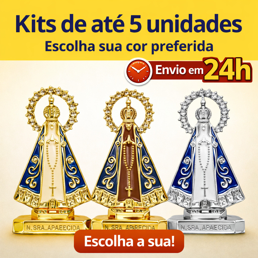 Enfeite Santinha Nossa Senhora Aparecida Imagem Para Painel De Carro Dupla Face