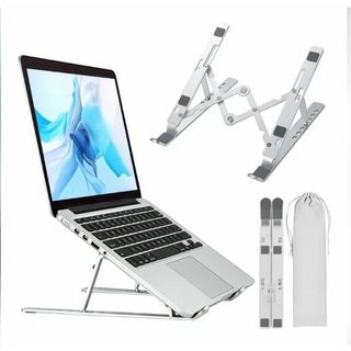 Suporte Para Notebook Laptop Base Dobrável e Aluminio Ergonômico Ajustável Fino Com Ajuste de Altura Portátil Com Estojo