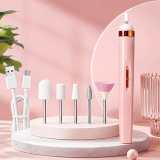 Kit 1/2 Lixadeiras Elétricas 5 em 1 USB Recarregáveis / Polidor de Unhas sem Fio para Manicure e Pedicure