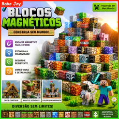 50/100 Pcs Blocos de construção magnéticos Adequado para meninos e meninas presente de aniversário