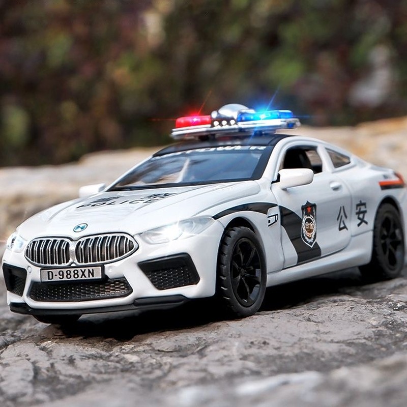Lumizinho Carrinho de Polícia Infantil por Inércia 3+ Portas e Porta-Malas Abrem 4 Cores