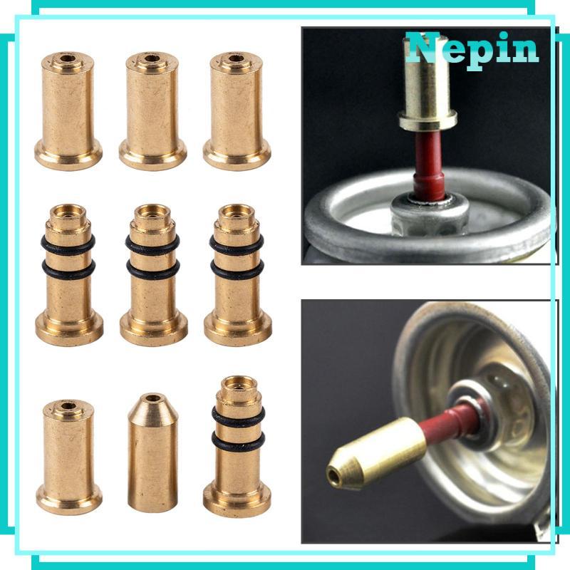 [Nepin] Adaptador De Recarga De Tanque De Gás De Latão Mangueira De Carregamento De Cilindro De Butano Para Lanterna De 