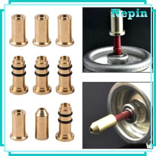 [Nepin] Adaptador De Recarga De Tanque De Gás De Latão Mangueira De Carregamento De Cilindro De Butano Para Lanterna De 
