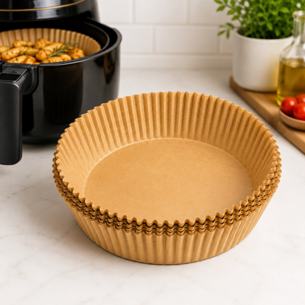 Forma Descartável para Air Fryer Papel Antiaderente Resistente ao Óleo para Cozinhar 50/100/150/200