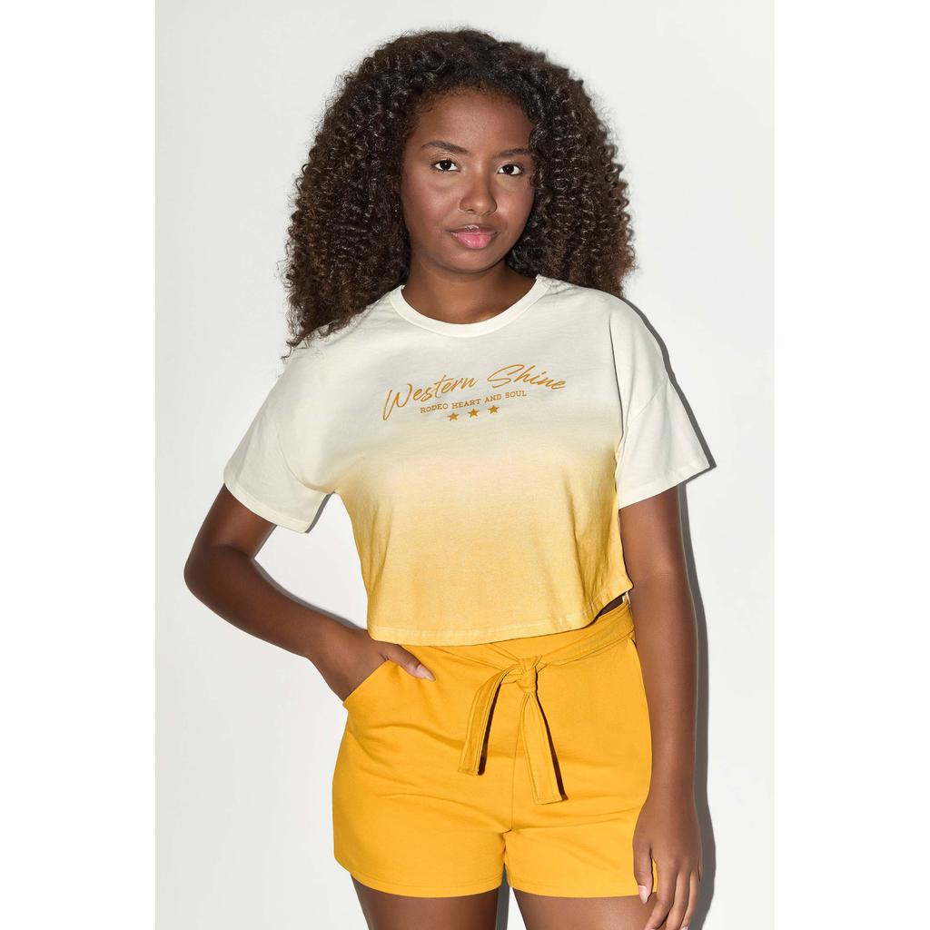 Conjunto Juvenil Menina Western Beats Bege