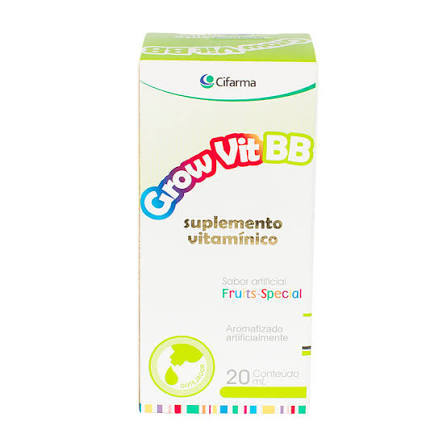 GROW VIT BB 20ML CIFARMA SUPLEMENTO ALIMENTAR VITAMINAS BEBE INFANTIL