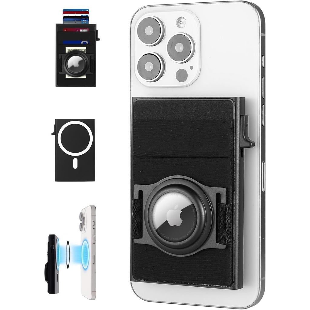 Carteira para Homens, Carteira Masculina com Suporte para AirTag, Carteiras Ridg