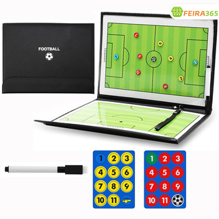 Prancheta Tática Magnética 2 em 1 para Futebol e Basquete – Quadro com 2 Conjuntos de Marcadores e Números Magnéticos