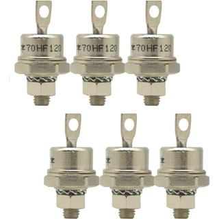 3 Pares de Diodos Retificadores 70A 1200V 3PCS 70HF120 3PCS 70HFR120 Diodos Retificadores de Alta Potência Tipo Pino Met
