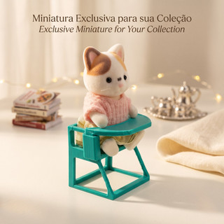 Mini Cadeirinha De Bebê Casa de Bonecas Compatível Sylvanian Families Calico Critters