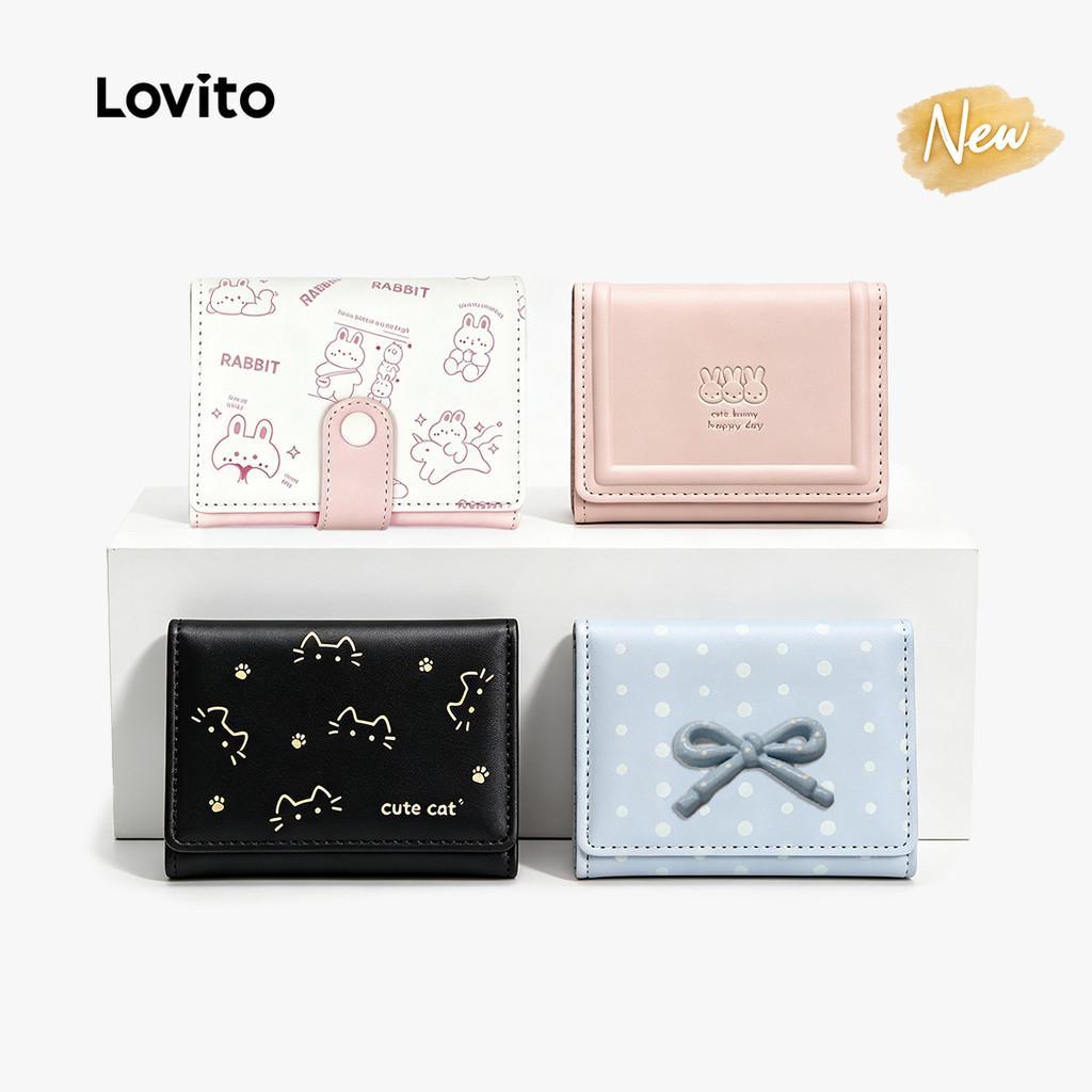 (New Arrival) Lovito Carteira Casual Estilo Coreano Para Mulheres LFA122022