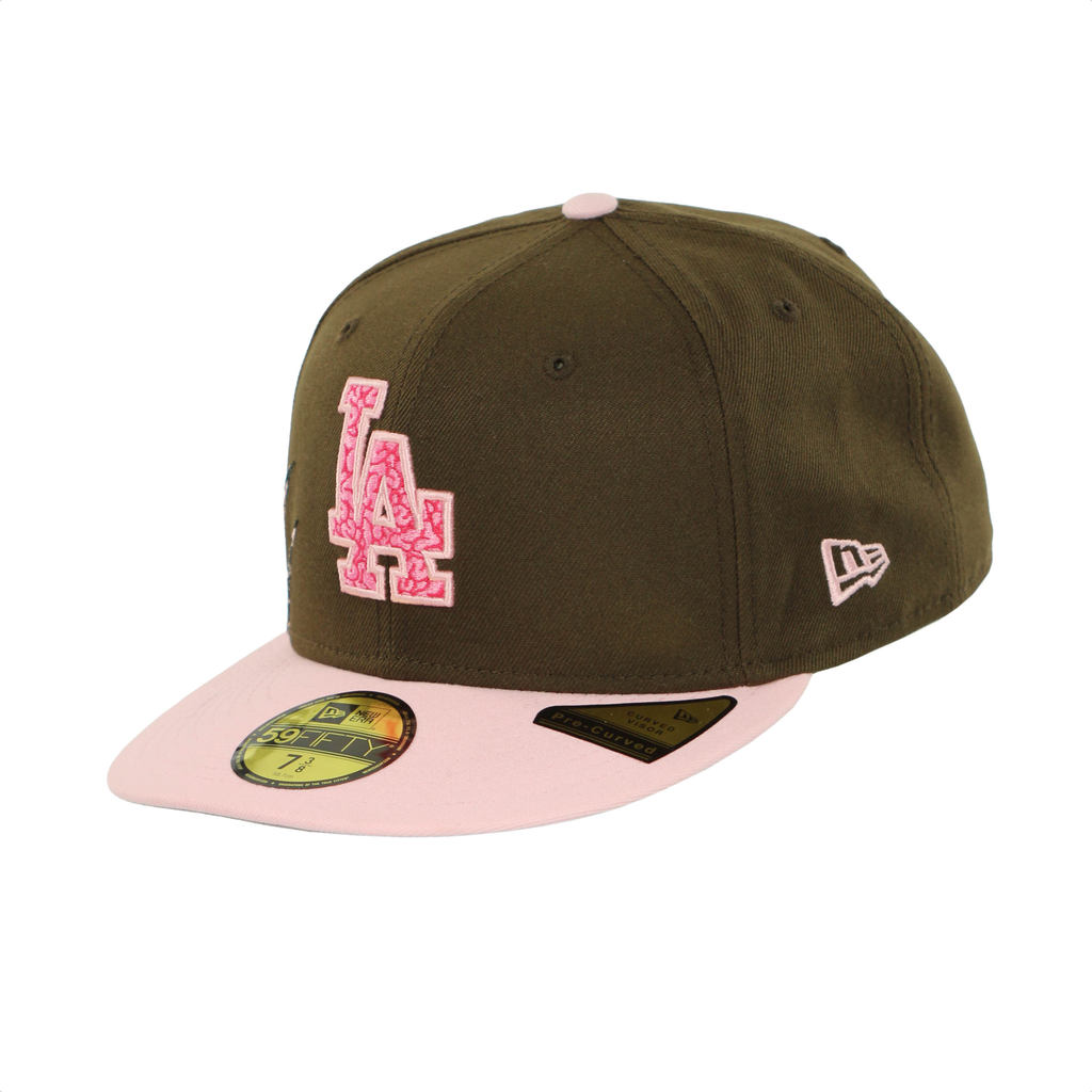 Boné New Era 59Fifty Los Angeles Dodgers Marrom e Rosa - Unissex