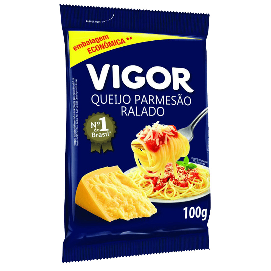 Vigor Queijo Parmesão Ralado Pacote 100g