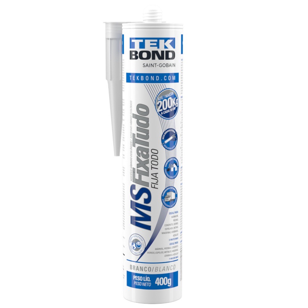 Silicone branco Seca Embaixo D' água" 400 gramas - MS Fixa