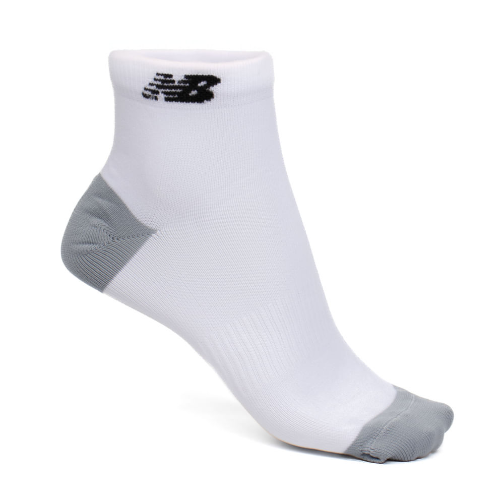 Meia Unissex New Balance Cano Curto Branco/Cinza