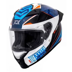 Capacete Axxis Fenix Essense A7 Azul Gloss Motociclista Viseira Cristal