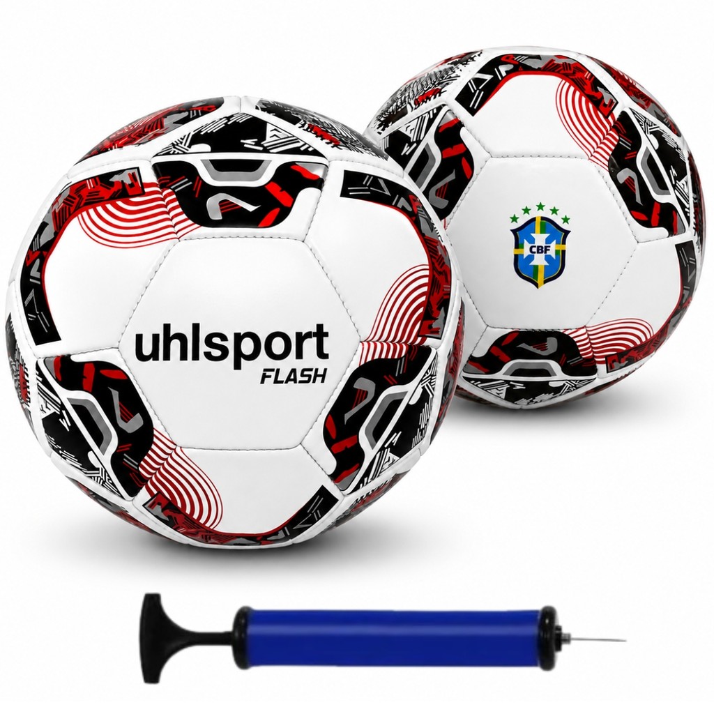 Bola de Campo Nº5 Oficial Uhlsport Flash Selo CBF + Bomba de Ar