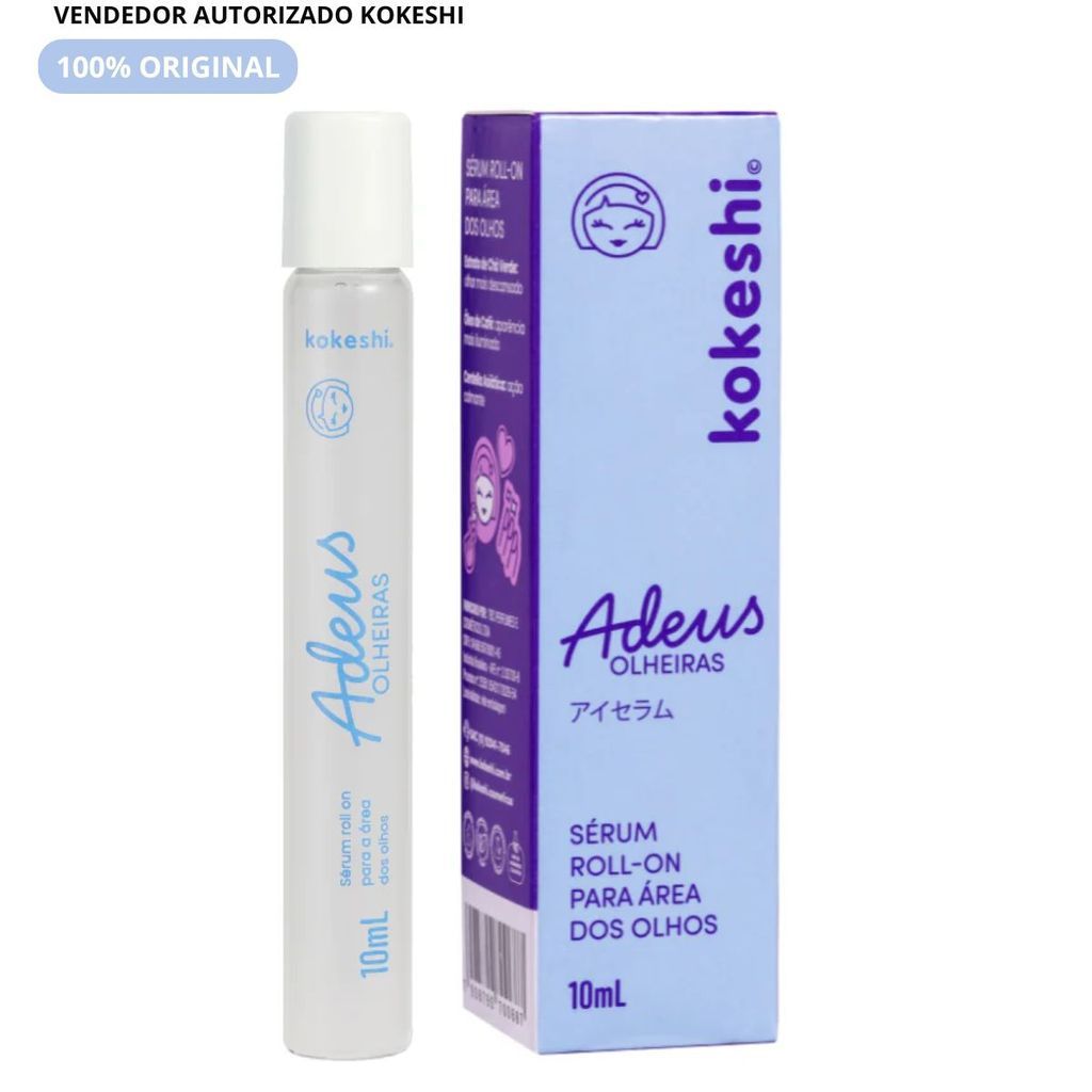 Sérum Roll-On Área dos Olhos Adeus Olheiras 10ml Kokeshi