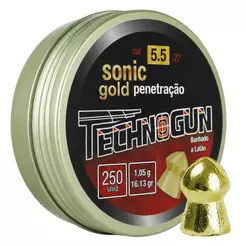 Chumbinho Technogun Sonic Gold Penetração 16,13gr 250un. 5.5mm