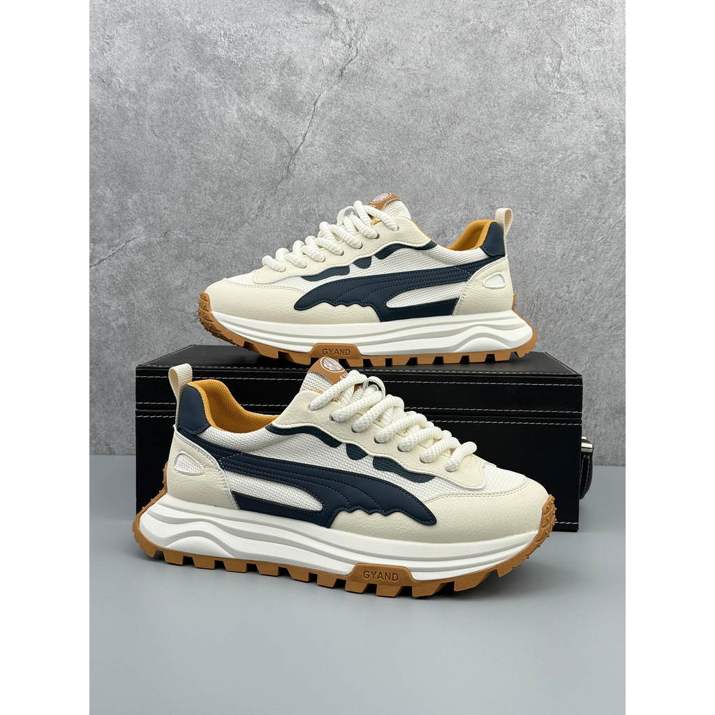 Sapatos masculinos 2026 novo estilo verão malha respirável sapatos casuais masculinos de sola grossa aumentando sapatos