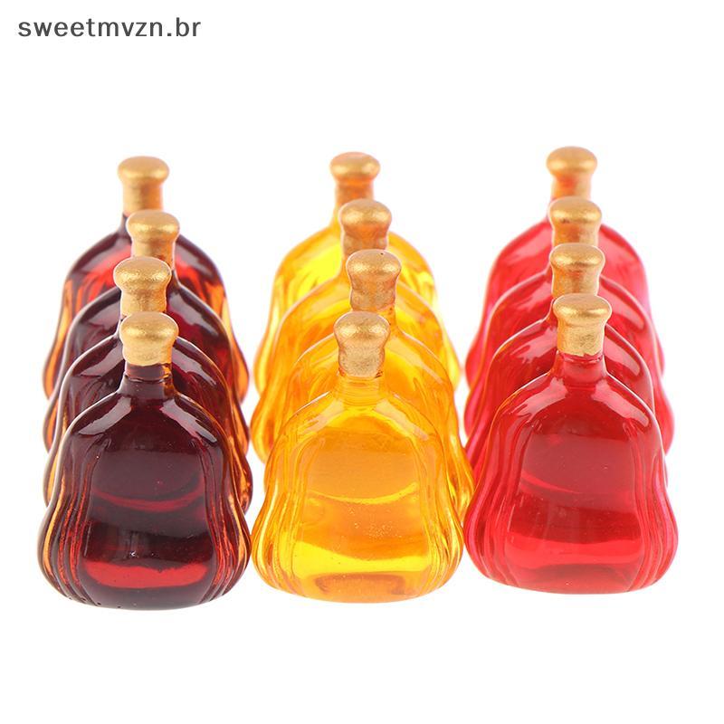 sweetmvzn 10 Peças Garrafas Em Miniatura Para Casa De Bonecas Fingir Brincar Boneca Comida Bebida Acessórios BR