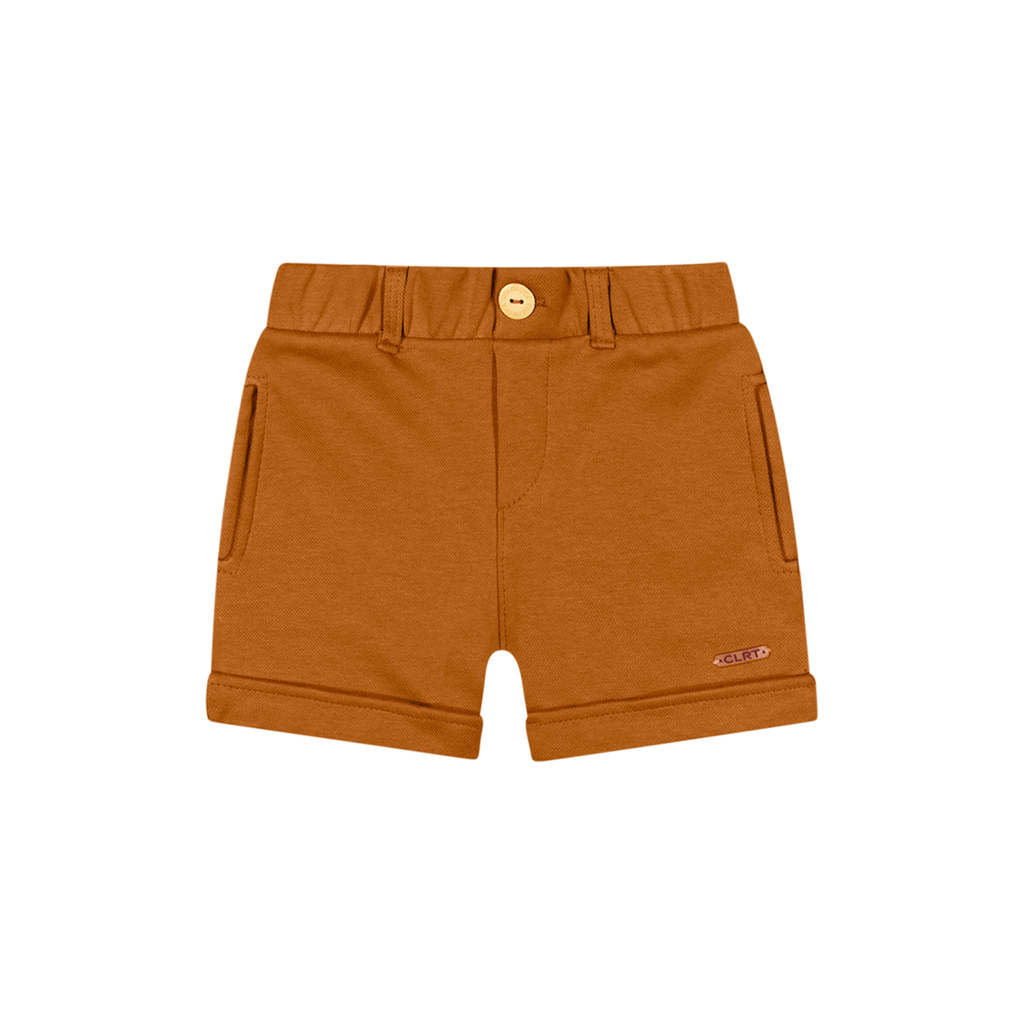 Bermuda Infantil Menino Barra Italiana Colorittá Marrom