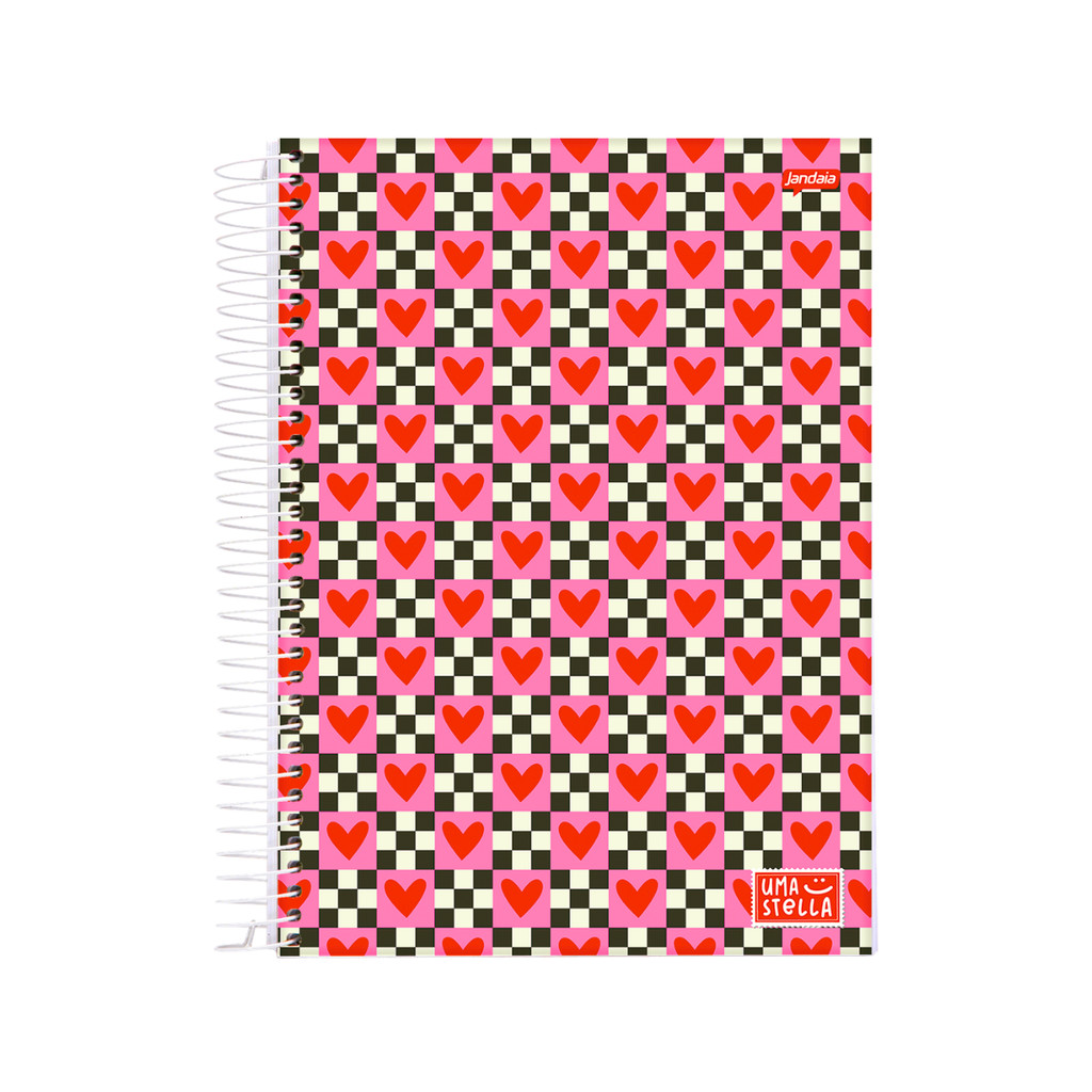 Caderno 10 Matérias Universitario 160 Folhas Stella - Jandaia Capa:Coração