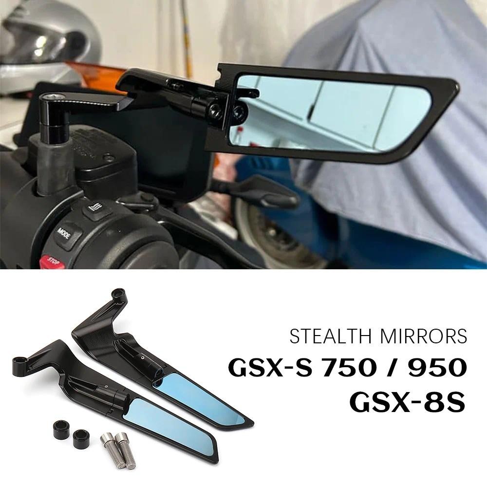 Para SUZUKI GSX 8S Acessórios Espelhos Furtivos S950 Motocicleta Ajustável Winglets S750-8S S 950 S750 Peças