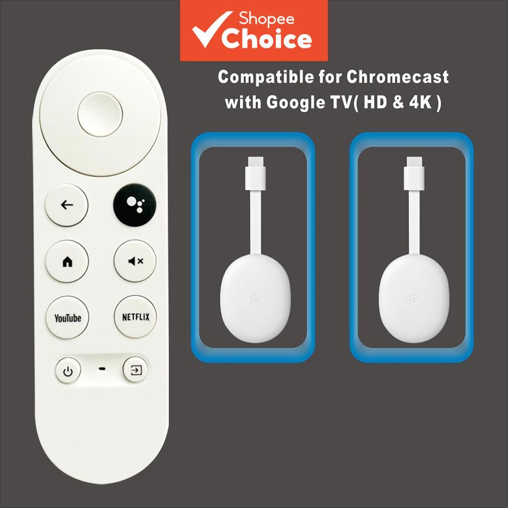 Controle Remoto de Voz de Reposição para Chromecast Google TV 4K (2020-2024)