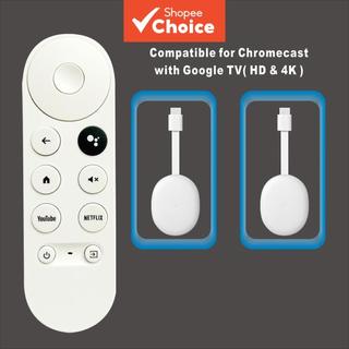 Controle Remoto de Voz de Reposição para Chromecast Google TV 4K (2020-2024)