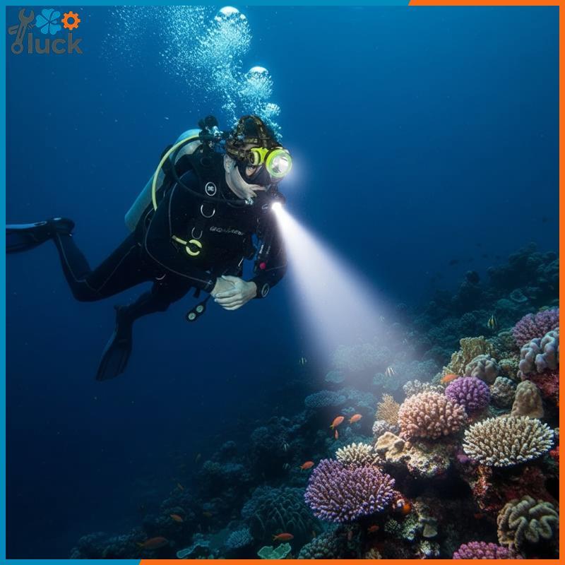 Farol Submersível LTBR 350m À Prova D'água Recarregável Para Aventuras Oceânicas ~