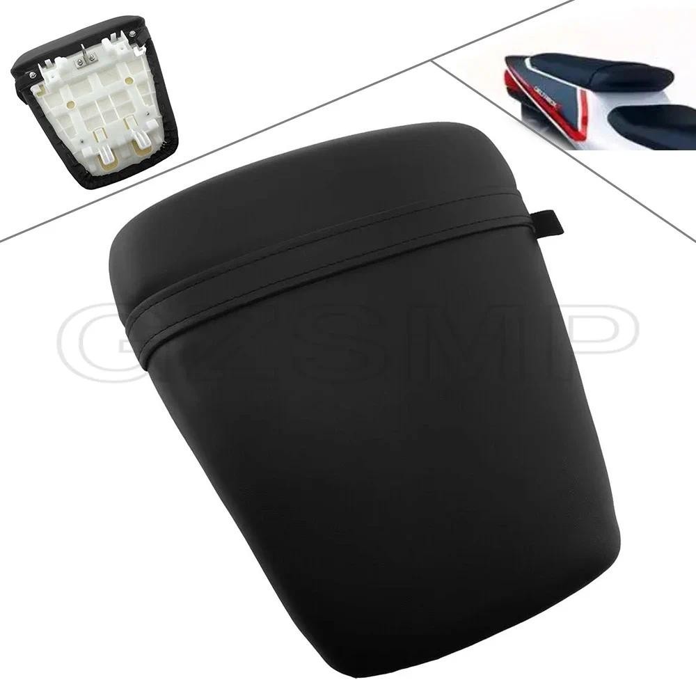 Preto Motocicleta Passageiro Traseiro Pillion Couro Do Plutônio Almofada Macia Assento Apto Para Yamaha YZF R6 YZF600 19