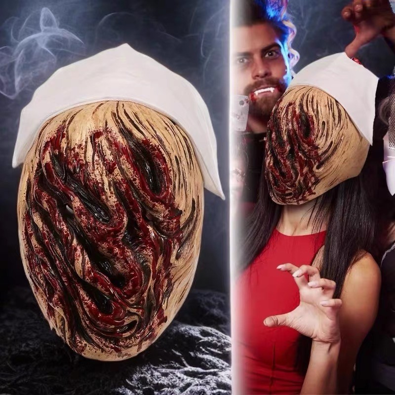 Nova máscara de terror de Halloween látex sangrento silencioso Ridge cosplay máscara influenciador Role-Playing chapelar