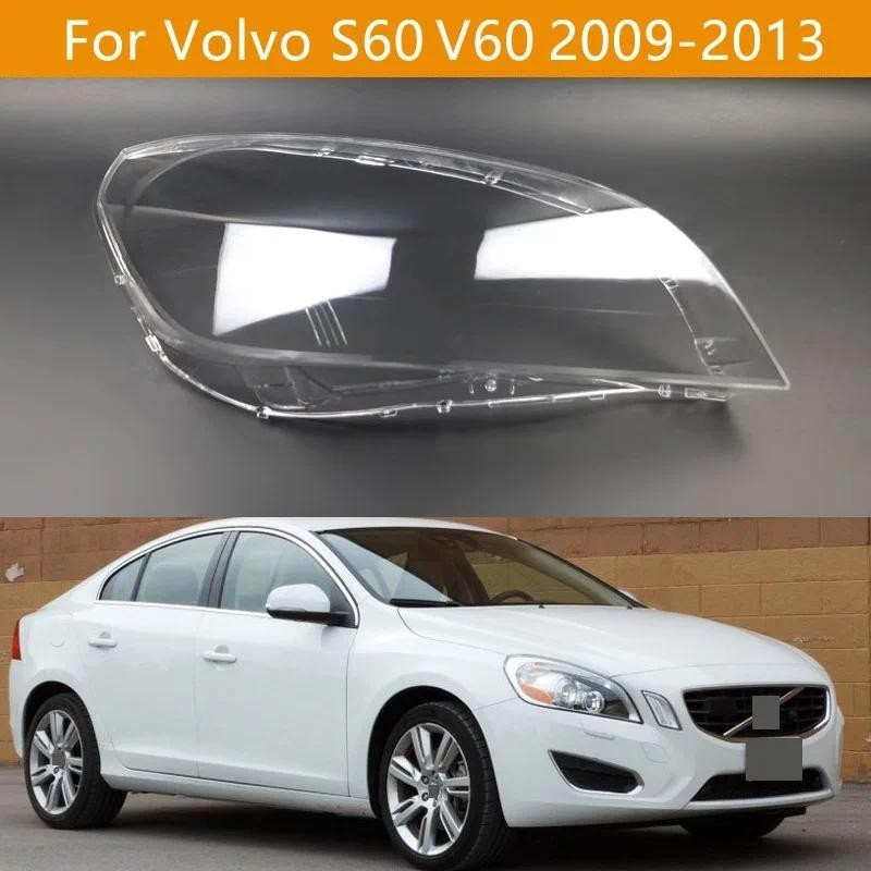 Para Volvo S60 V60 S60L 2009 2010 2011 2012 2013 Capa Do Farol Dianteiro Carro Abajur Transparente Escudo Lente De Vidro