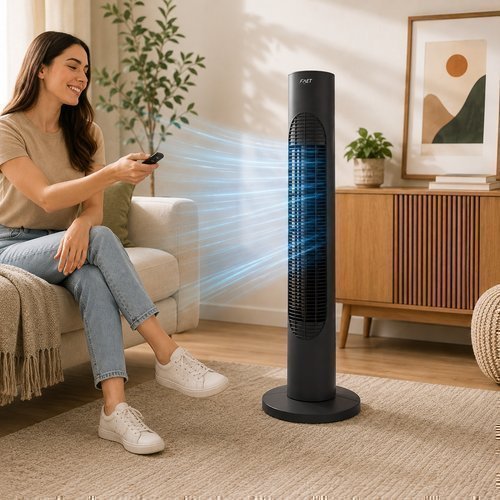 Ventilador de Torre 3 Níveis de Velocidade - 127V Fix 3 Velocidades Cinza