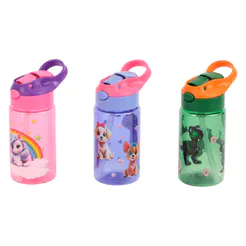 Garrafa Squeeze Cazza Anime com Bico e Canudo 500ml - Item Sortido