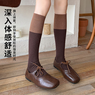Meias japonesas combinando com cores, meias de cano médio femininas, primavera, outono, inverno, espessadas, quentes, jk