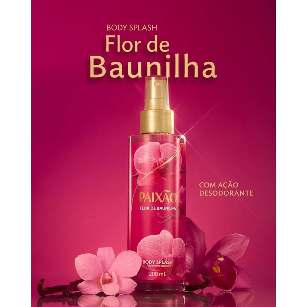 Body Splash Paixão Flor de Baunilha 200ml