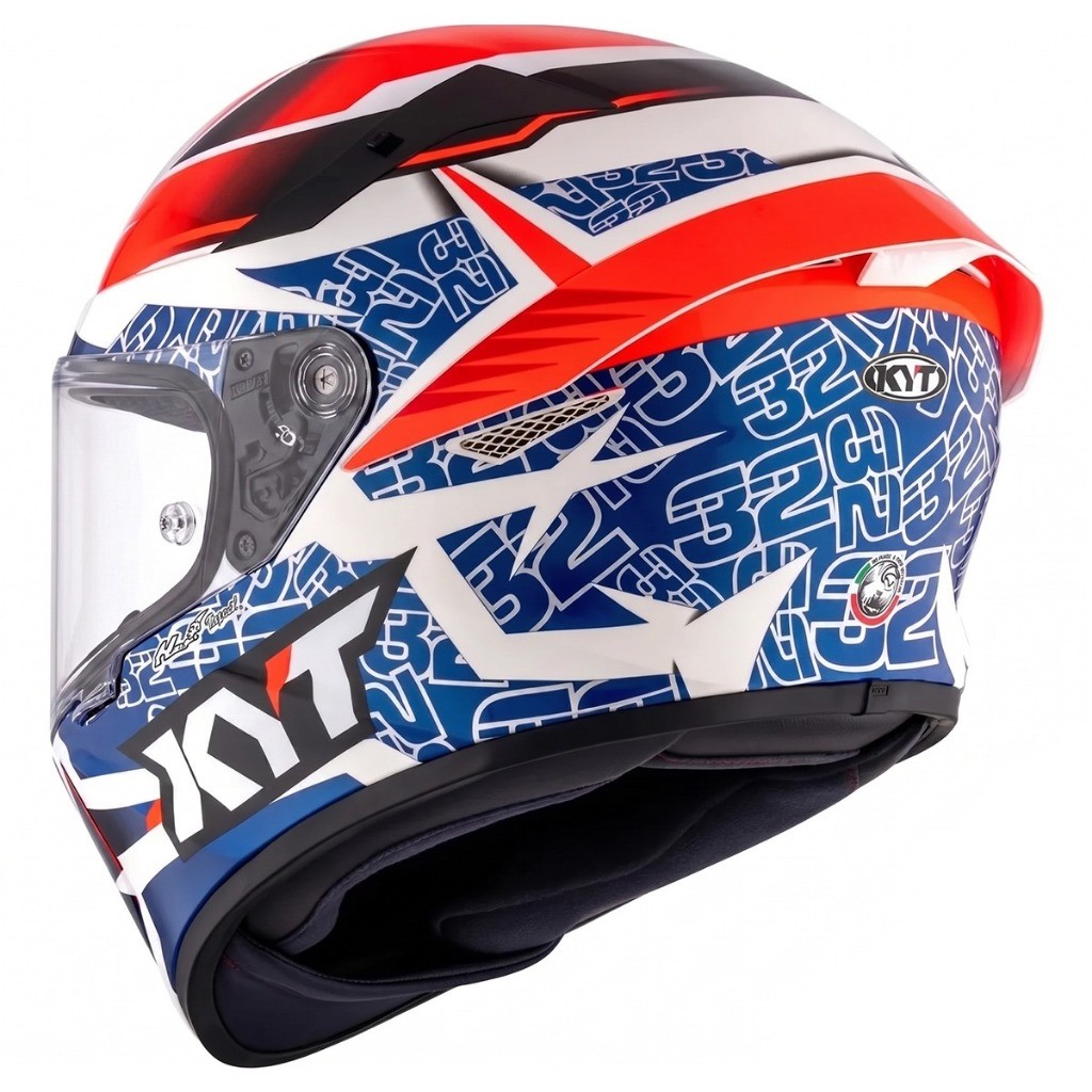 Capacete Kyt Tt-course Vinales Rep Balance Orange e Blue Com Viseira Cristal — imagem 2 de 2