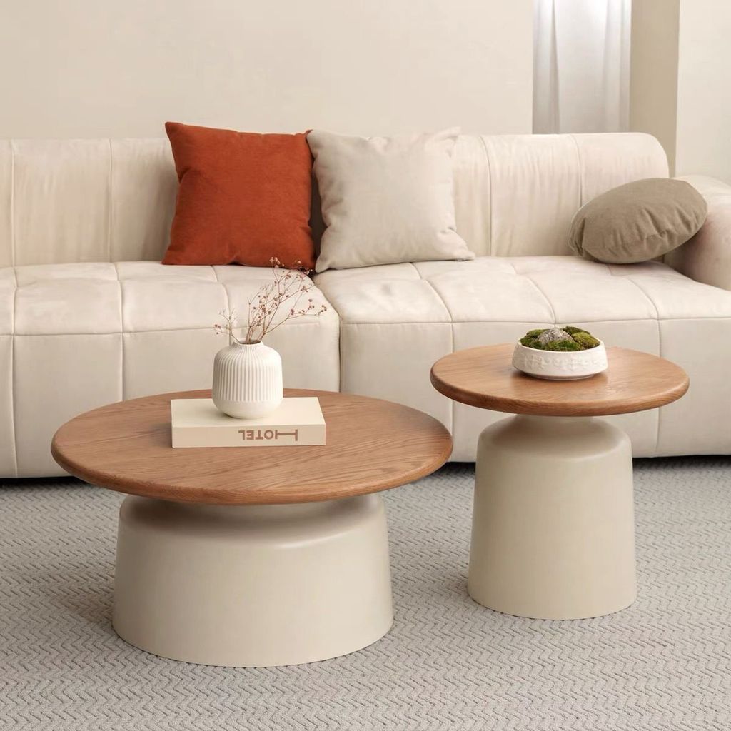 Estilo creme nórdico apartamento mesa de centro sala estar casa pequeno apartamento simples b & b mesa café Martini redo
