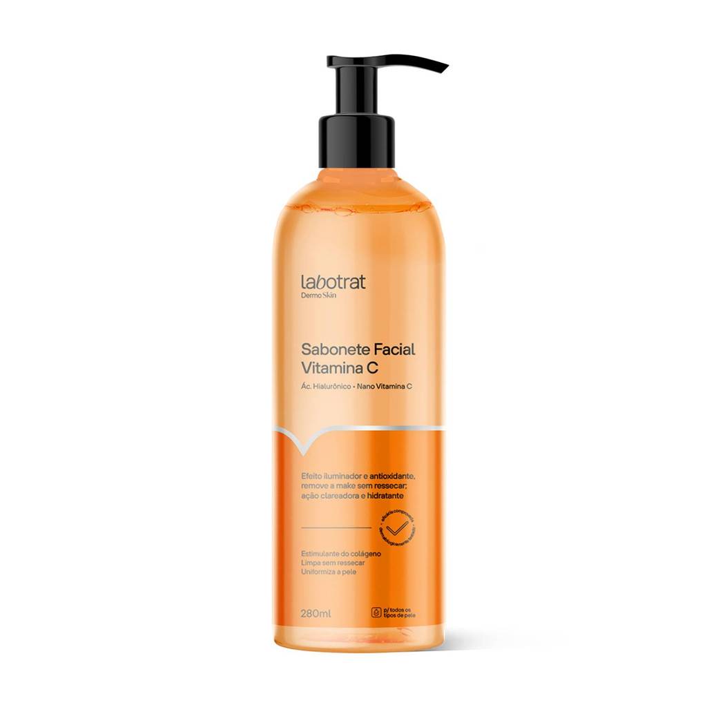 Sabonete Limpeza Facial Clareador Vitamina C Labotrat 280ml
