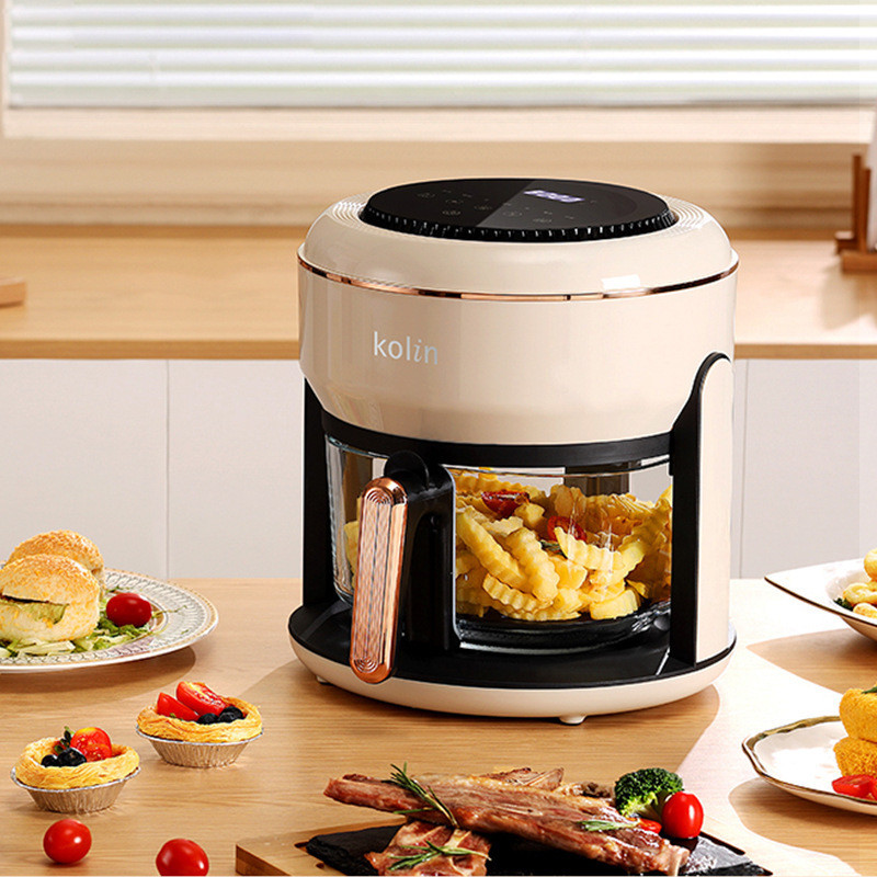  Fritadeira de ar Kolin L-GL9141K doméstica 360 graus visível 4L fritadeira elétrica presente Integral