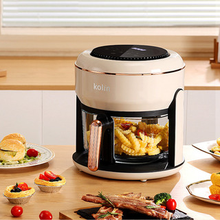  Fritadeira de ar Kolin L-GL9141K doméstica 360 graus visível 4L fritadeira elétrica presente Integral