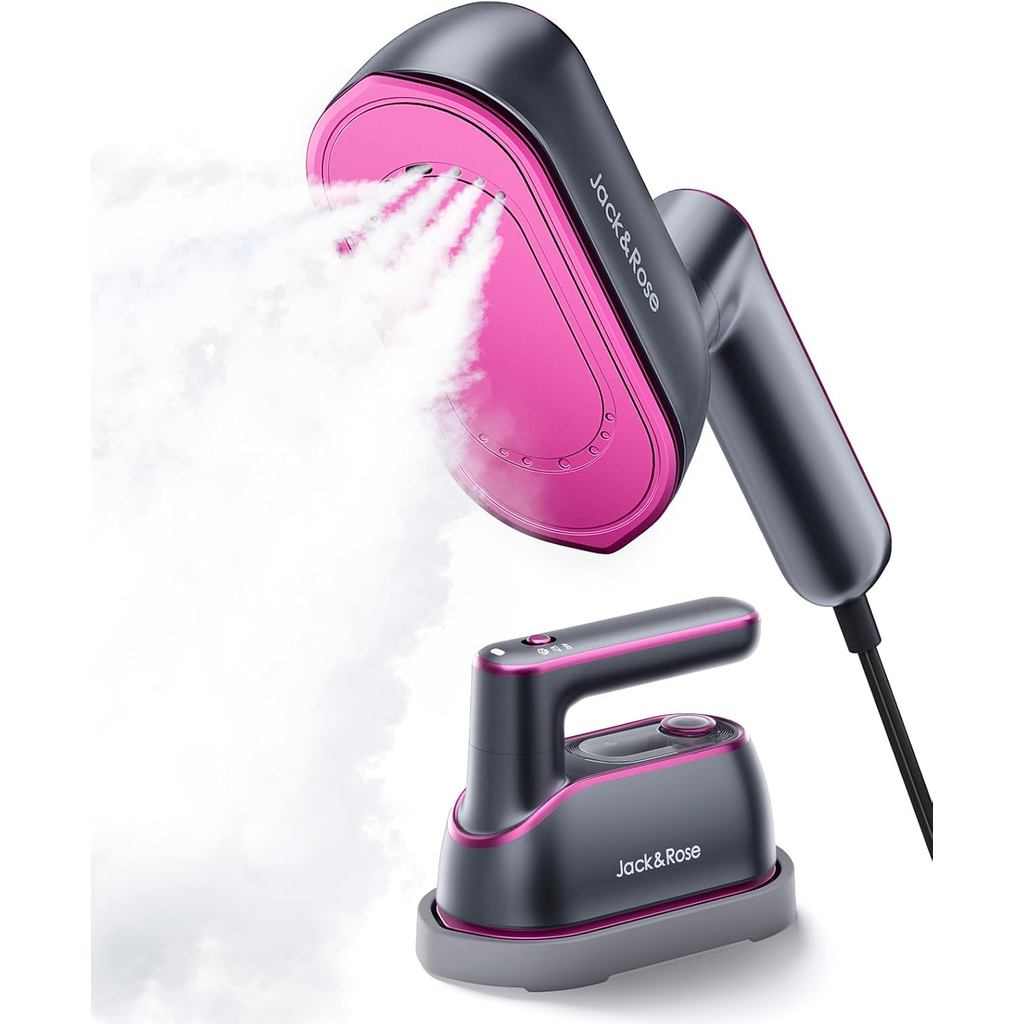 Ferro a Vapor Portátil Jack & Rose 1200W, adequado para roupas, máquina de passar a vapor 2 em 1, aquecimento rápido em