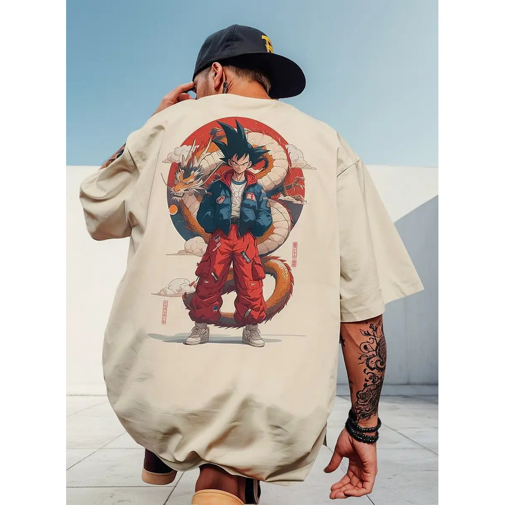 Camiseta Camisa Oversized Estampada Streetwear Anime Manga Goku Vegeta Vedita Skatista Bt632