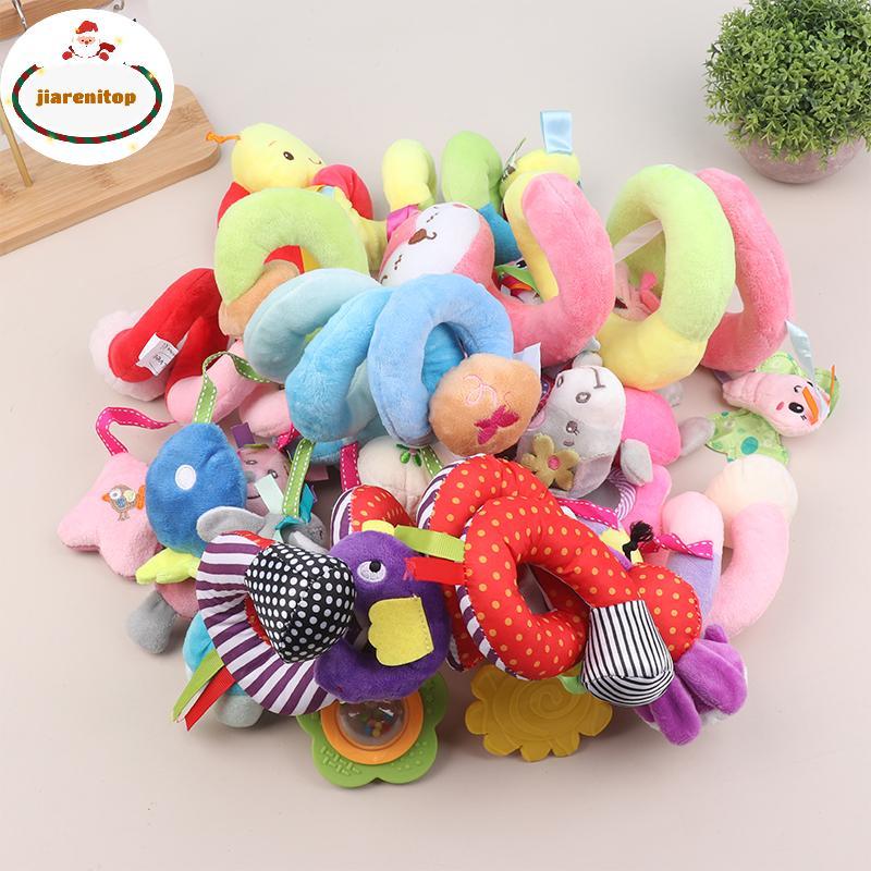 jiarenitop Espiral De Pelúcia Brinquedo Do Bebê Para Carrinho Berço Pendurado Sensorial Chocalho Mordedor Interativo Rec
