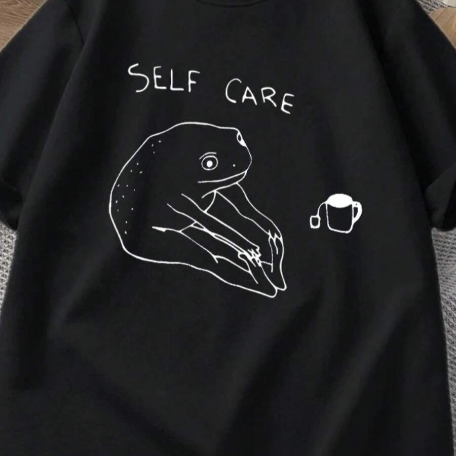 Camiseta Feminina Estilosa Lazer Estampada 100% Algodão Blusinha Solta Camiseta Unissex Masculina Estilosas