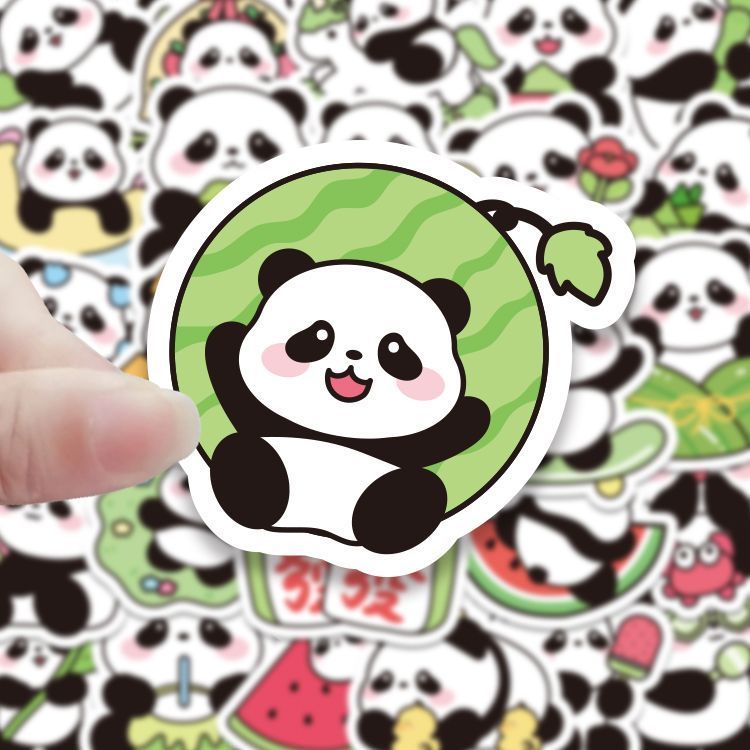 100 Pçs Panda Adesivo Engraçado Decalque Para Portátil Bagagem Scrapbook Papelaria Telefone Geladeira Armário Carteira M