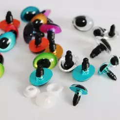 SUBEI 20 Peças (10 Pares) Olhos De Segurança , Boneca Artesanais DIY , Globos Oculares De Bonecas De Crochê Em Formato O