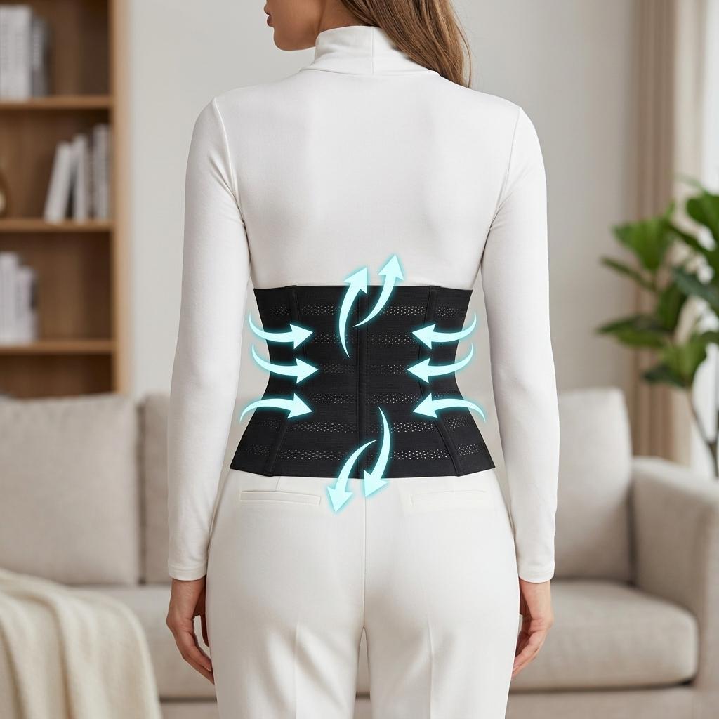 Z&D Cinta Modeladora Postural Feminina Ajustável com Colchetes Compressão Abdômen e Cintura 888 · foto 2